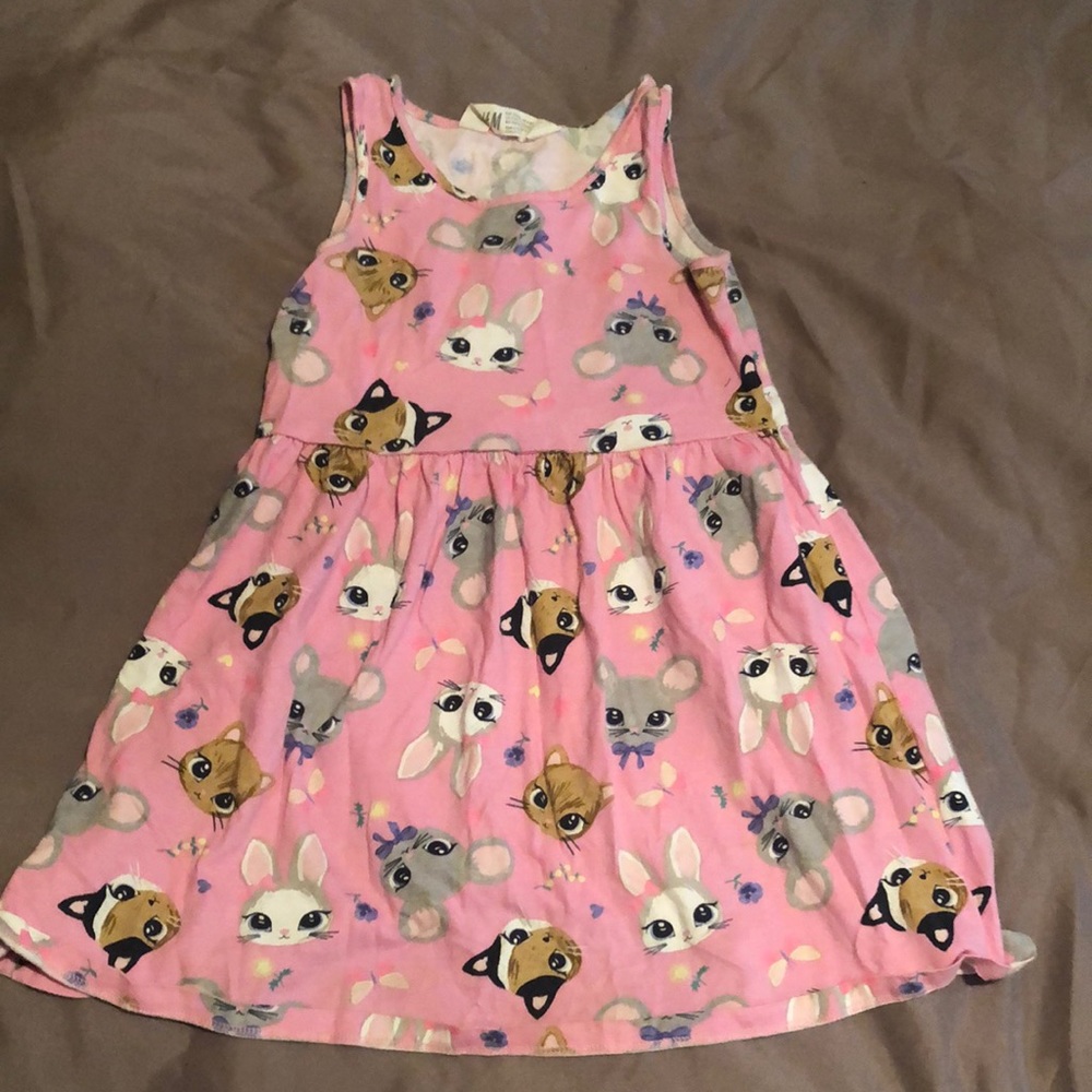 Girls dress size 4-6 bunnies and kitties